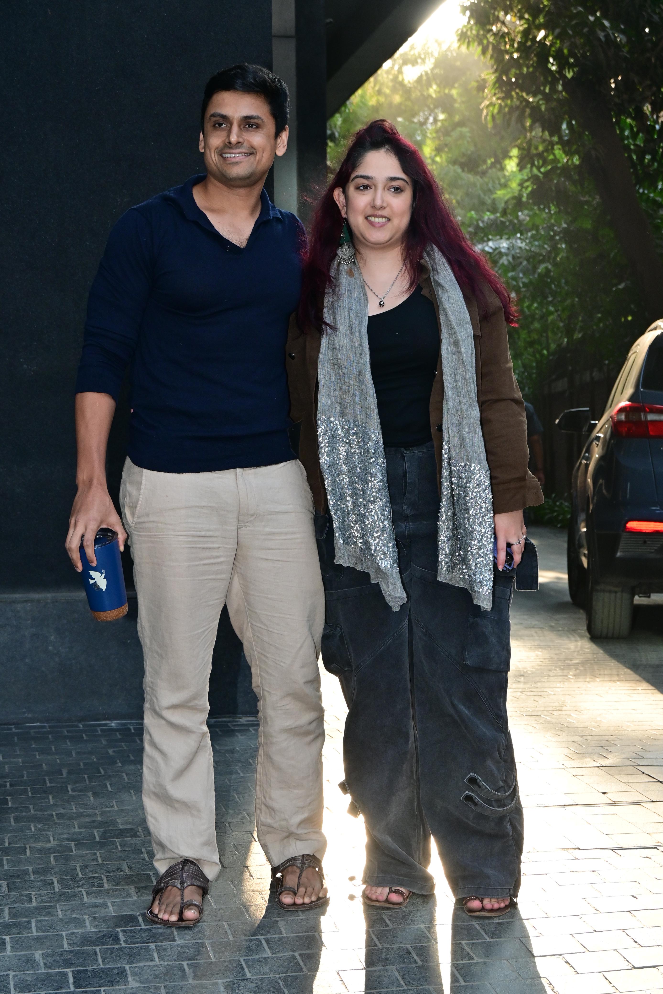 Nupur Shikhare and Ira also posed for the paparazzi as they attended the star-studded screening of the film